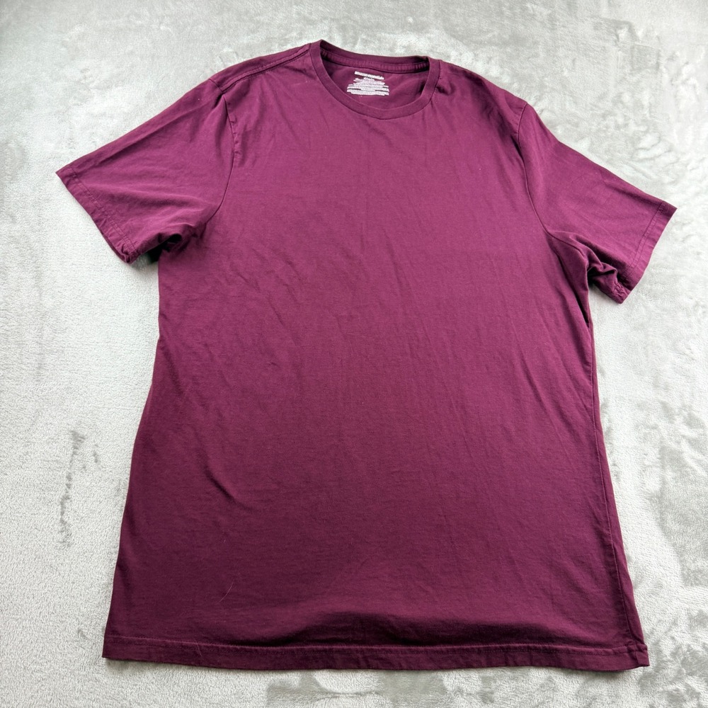 Amazon Essentials Men's XL Slim Fit Short Sleeve Crewneck T-Shirt Burgundy